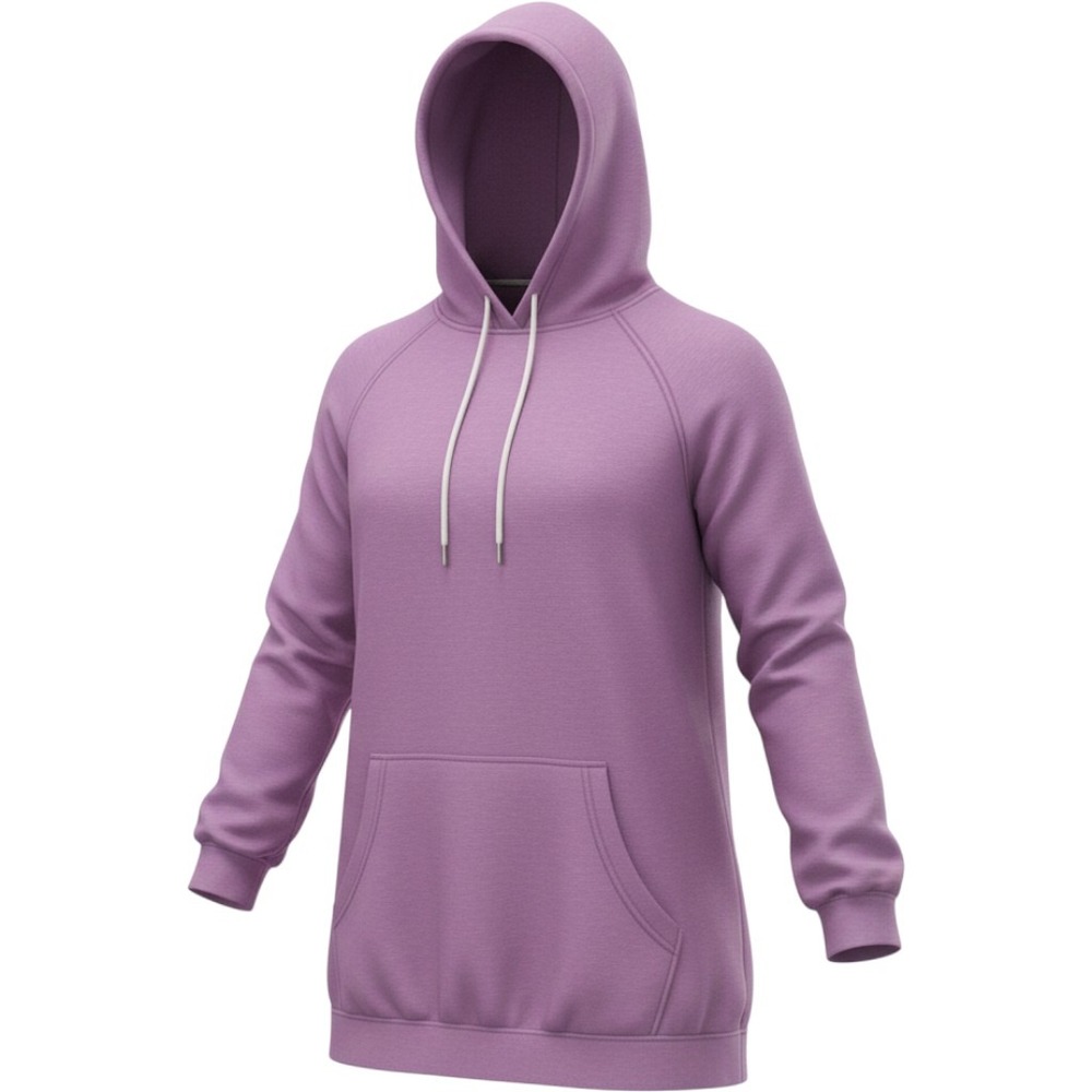 The Warmy Purple Lavender Fleece Lined Raglan Pullover Hoodie Dress Tunic Large